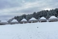 various winter landscape photos in the mountains Royalty Free Stock Photo