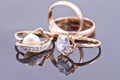 Various women's gold rings