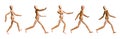 Various Wood Doll Walking - Set 1 Royalty Free Stock Photo