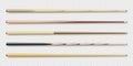 Various wooden billiard cues. Snooker sports equipment. Vintage pool cue. Active recreation and entertainment. Vector