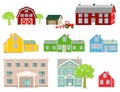 Various wooden houses, farm houses, country houses, family houses,