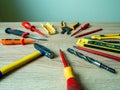 Various Work Tools Royalty Free Stock Photo