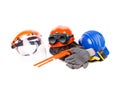 Various working equipment close up. Royalty Free Stock Photo