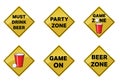 Game zone street signs
