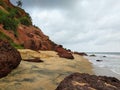 Varkala Kerala India beautiful view of the sandy beach of Aalyirakkam beach in the afternoon Royalty Free Stock Photo