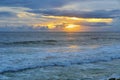 Varkala tropical beach at sunset, Kerala, India