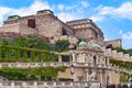 Varkert Bazaar and Royal palace of Buda in Budapest Royalty Free Stock Photo