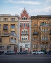 Varkert Quay 16 - Budapest narrowest building - Budapest, Hungary