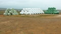 Hay bales at Varmahlid in Iceland,Europe