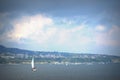 Varna bay sailing boats race Royalty Free Stock Photo