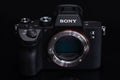 Varna, Bulgaria - February 7,2019: Sony Camera Alpha A7iii Mirrorless with full-frame 24-megapixel Exmor R back-illuminated