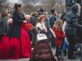 Varna, Bulgaria - March 26, 2016: Costumed Spring Carnival