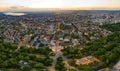 Amazing detail aerial panorama of Varna city