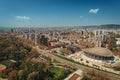 Varna, bulgaria. Palace of Culture and Sports and sea garden. Aerial view. Royalty Free Stock Photo