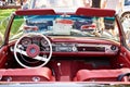 Varna, Bulgaria, September 09, 2023 Retro car dashboard Mercedes-Benz W113 outdoors Royalty Free Stock Photo