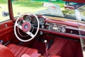 Varna, Bulgaria, September 09, 2023 Retro car dashboard Mercedes-Benz W113 outdoors Royalty Free Stock Photo