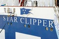 Five-masted Royal Clipper sailing ship in Varna, Bulgaria Royalty Free Stock Photo