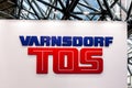 Varnsdorf Tos company logo on the wall.