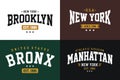 Varsity style, NYC athletic sport typography for t shirt print Royalty Free Stock Photo