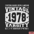 Varsity vintage stamp