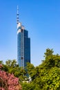 Varso Tower final construction at Chmielna street in Srodmiescie business district of Warsaw city center in Poland