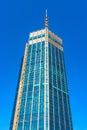 Varso Tower office building topping by HB Reavis over Srodmiescie business district of Warsaw city center in Poland