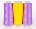 Vary colored thread coils Royalty Free Stock Photo