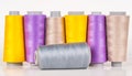 Vary colored thread coils Royalty Free Stock Photo