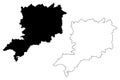 Vas County Hungary, Hungarian counties map vector illustration, scribble sketch Vas map Royalty Free Stock Photo