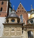 Vasa Dynasty Chapel & Wawel Cathedral Entrance Gate in Krakow, Poland Royalty Free Stock Photo