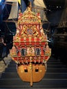 Scale model of 17th-century Vasa warship Royalty Free Stock Photo