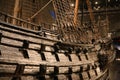 Vasa warship close-up. cannon cannons close-up Stokholm Royalty Free Stock Photo