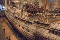 The Vasa warship salvaged from the sea and displayed at Vasa Museum, Stockholm, Sweden Royalty Free Stock Photo