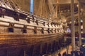 The Vasa warship salvaged from the sea and displayed at Vasa Museum, Stockholm, Sweden Royalty Free Stock Photo