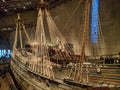 The Vasa warship salvaged from the sea and displayed at Vasa Museum, Stockholm, Sweden Royalty Free Stock Photo