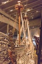 The Vasa warship salvaged from the sea and displayed at Vasa Museum, Stockholm, Sweden Royalty Free Stock Photo