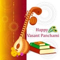 Vasant Panchami Saraswati Puja Indian festival background