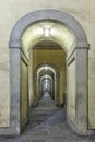 Vasari corridor in Florence.Italy Royalty Free Stock Photo