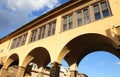 Vasari Corridor over old bridge in Florence Italy Royalty Free Stock Photo