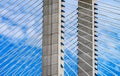 Vasco da Gama bridge elements closeup view, Lisbon Royalty Free Stock Photo