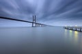 Vasco da Gama Bridge in Lisbon Royalty Free Stock Photo