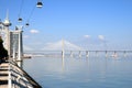 Vasco da Gama Bridge in Lisbon, Portugal Royalty Free Stock Photo