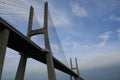 Vasco da Gama Bridge on sky background