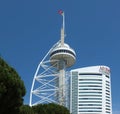 Vasco da Gama tower and Myriad Hotel in Lisbon - Portugal