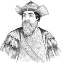 Vasco de Gama cartoon style portrait