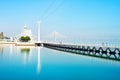 Vasco Gama bridge expo Lisbon Royalty Free Stock Photo