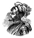 Vasco Nunez de Balboa vintage illustration