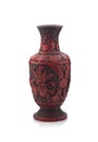 Vase of ancient chinese on a white background Royalty Free Stock Photo