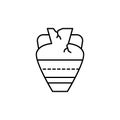 vase, antiques icon. Simple line, outline vector elements of archeology for ui and ux, website or mobile application