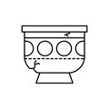 vase, antiques icon. Simple line, outline vector elements of archeology for ui and ux, website or mobile application